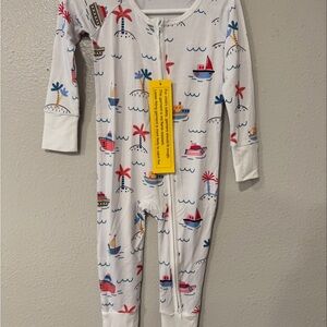 Bamboo Nautical Print One Piece